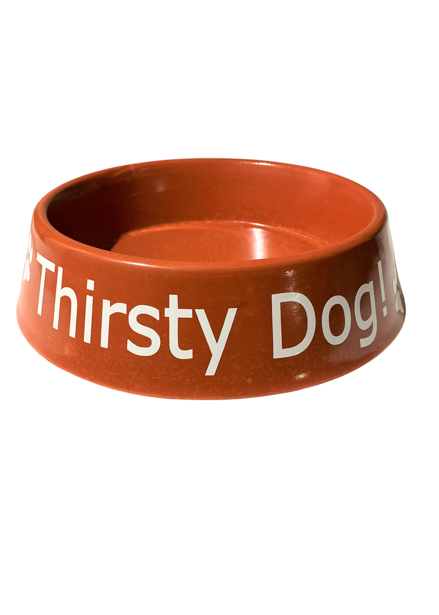 Heavy Concrete No-Spill Pet Bowl: Customizable with Vinyl Personalization