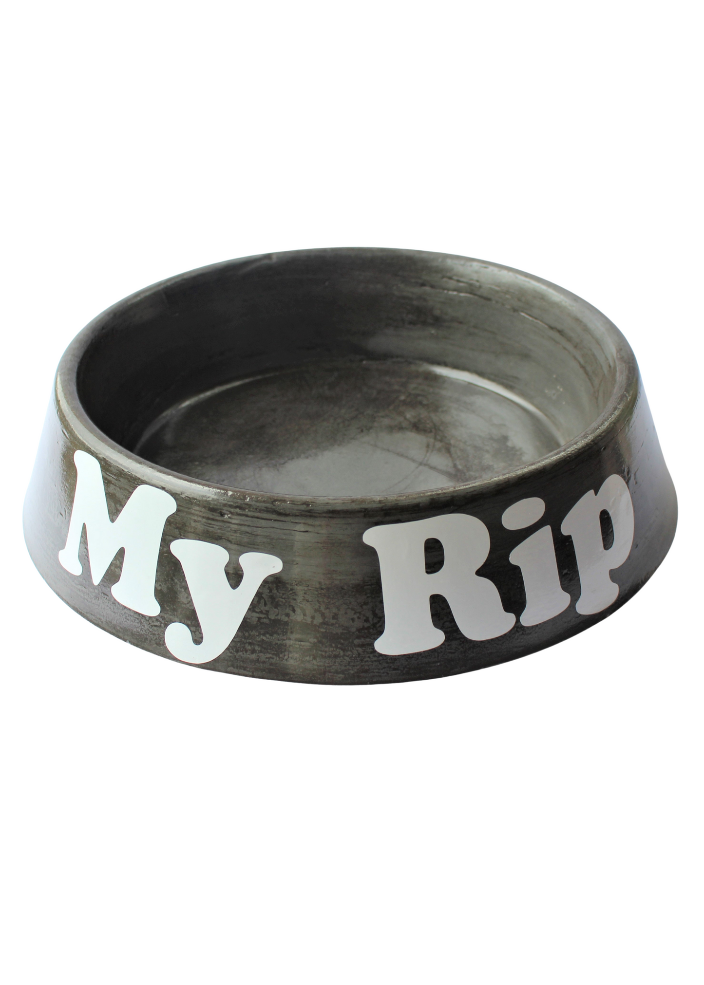 Heavy Concrete No-Spill Pet Bowl: Customizable with Vinyl Personalization