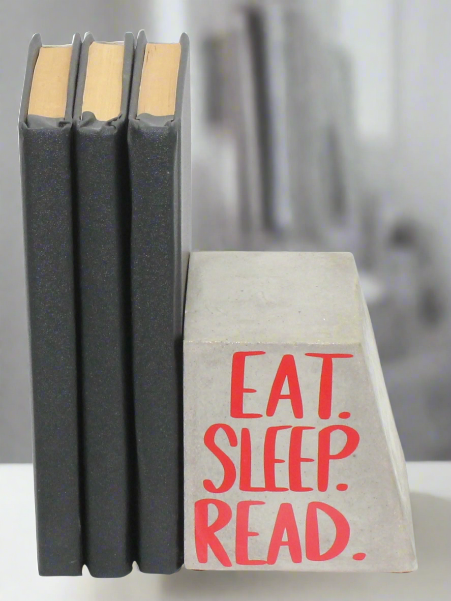 Personalized Concrete Bookend – Fun, Heavy & Customizable for Book Lovers