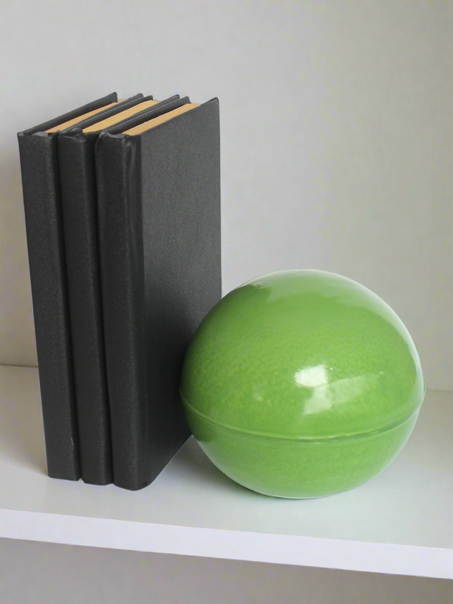 Concrete Spherical Orb Bookend, Doorstop & Heavy Paperweight – Modern Minimalist Décor
