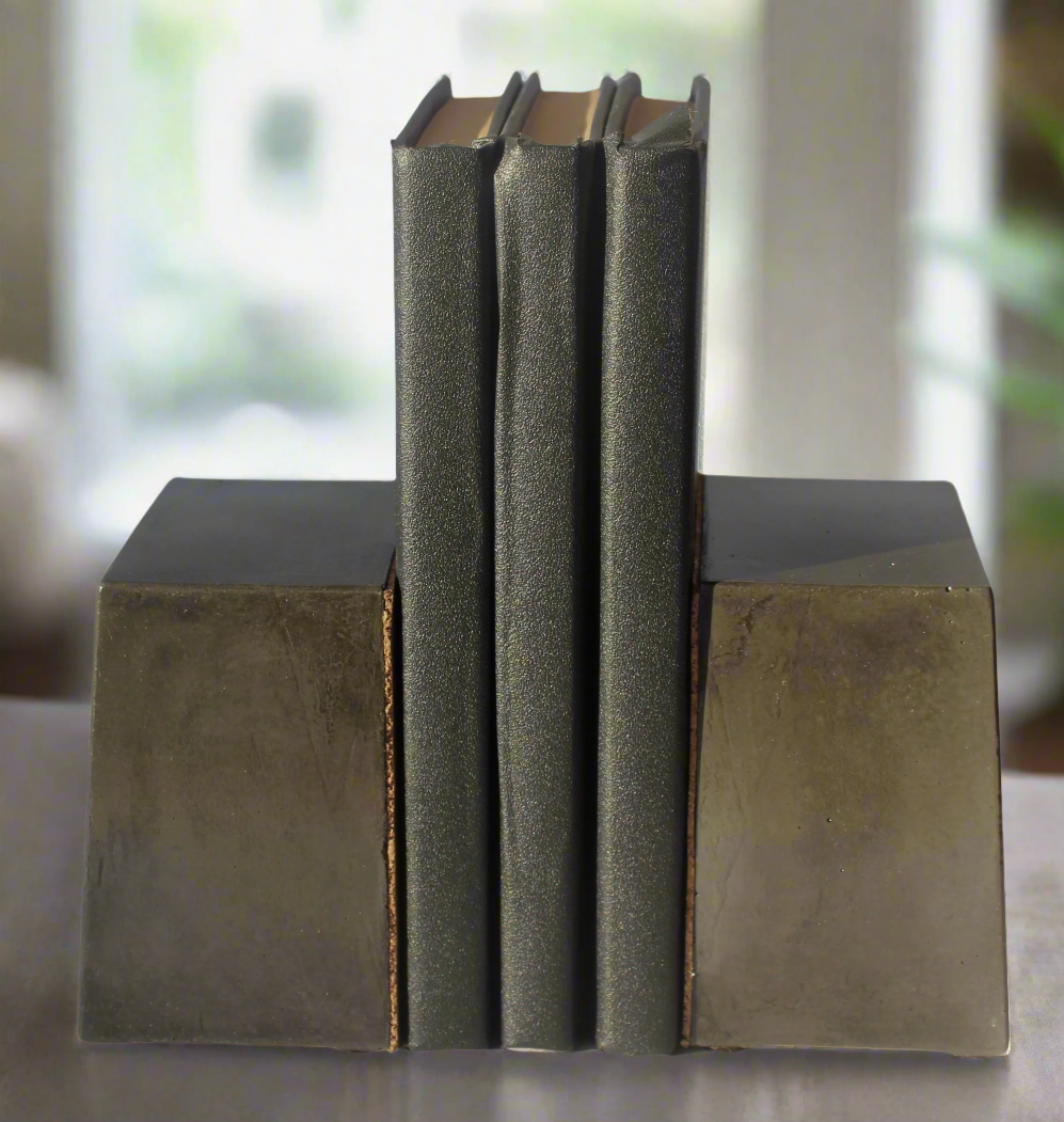 Modern Concrete Bookends - 16 Color Options Available
