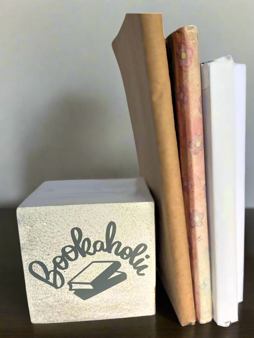 Personalized Concrete Bookend – Fun, Heavy & Customizable for Book Lovers