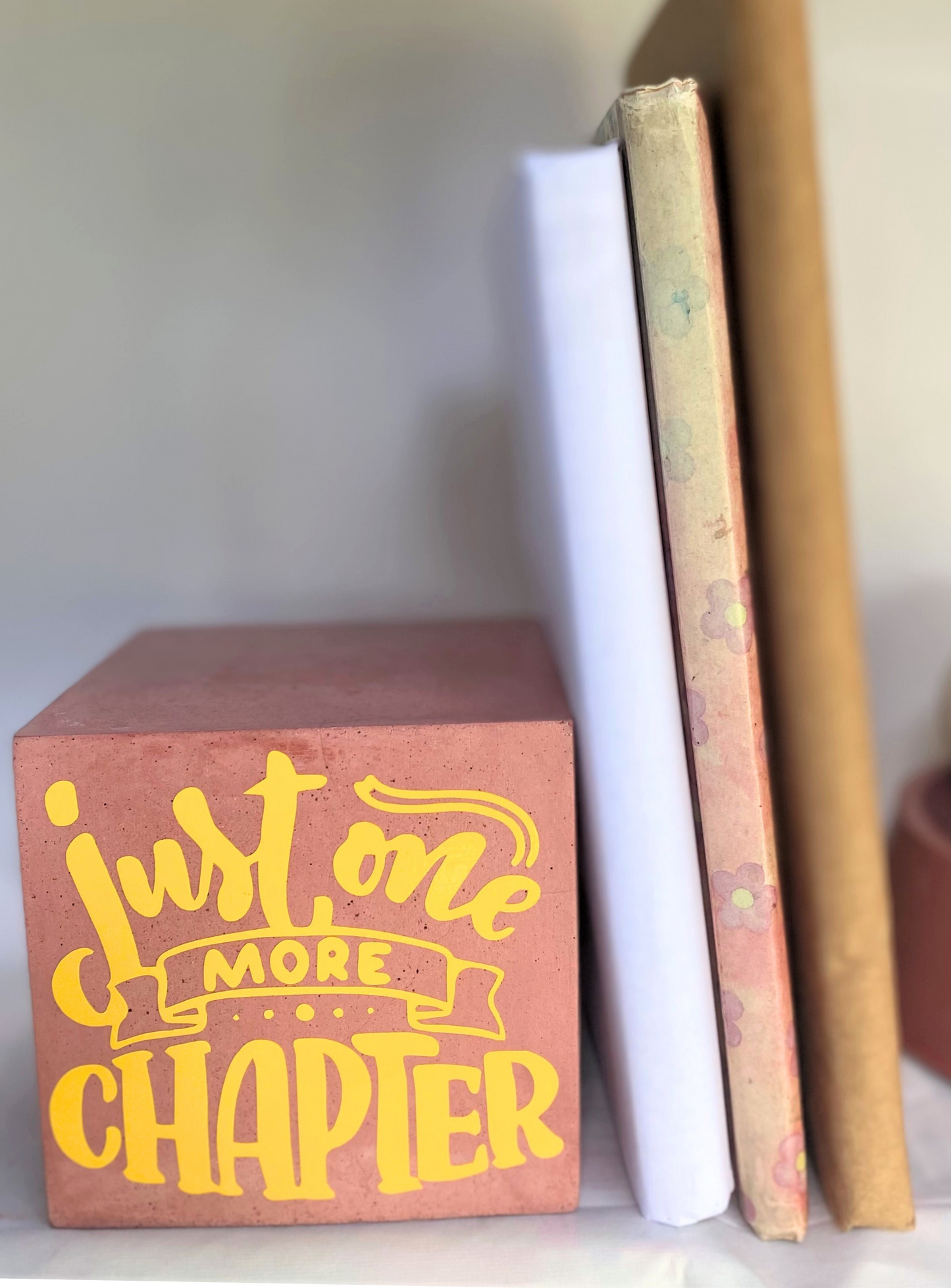 Personalized Concrete Bookend – Fun, Heavy & Customizable for Book Lovers