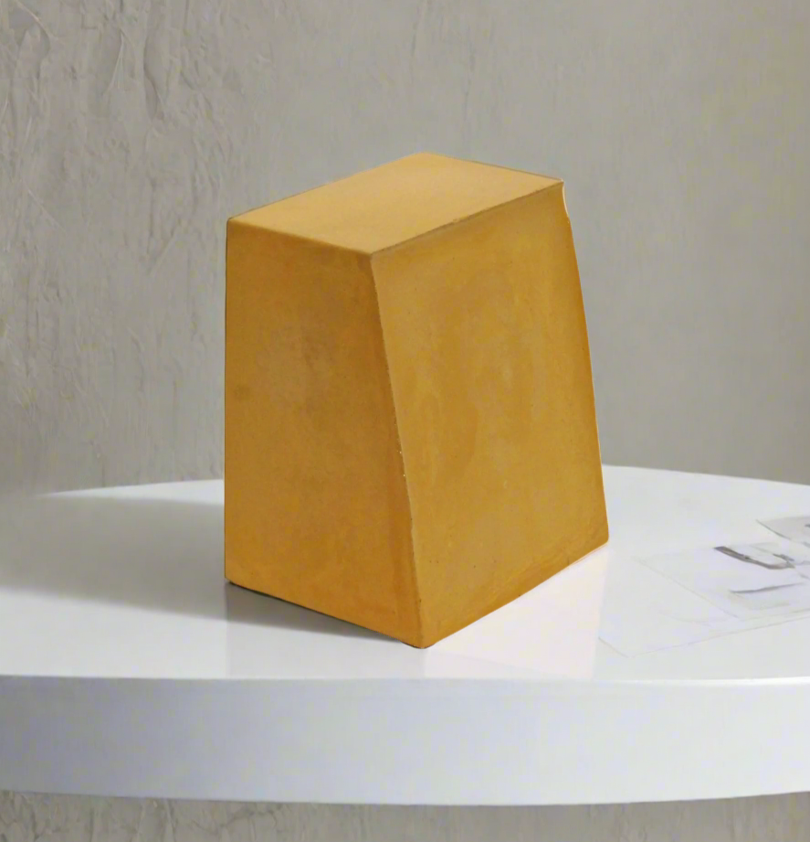 Modern Rustic Concrete Bookends – Custom Color & Base Options (Single or Pair)