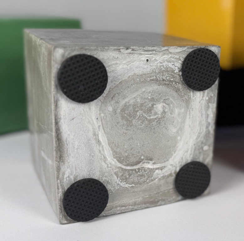Heavy Concrete Bookends with 16 Custom Color Options - Modern Geometric Design