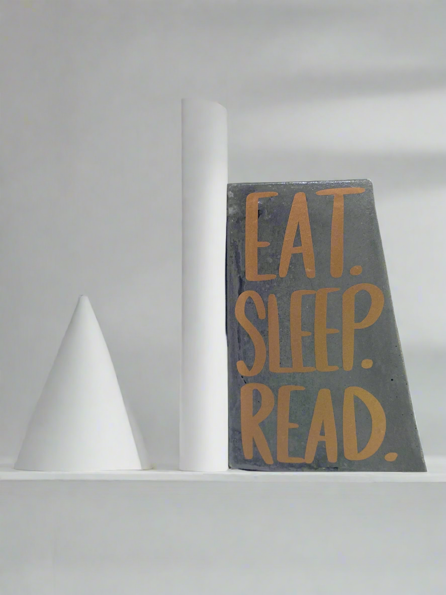 Personalized Concrete Bookend – Fun, Heavy & Customizable for Book Lovers