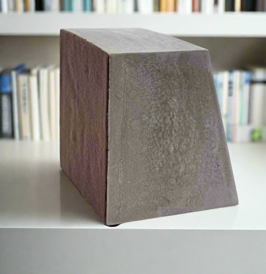 Modern Geometric Concrete Bookends – Heavy Duty Support (Custom Color & Finishing options)