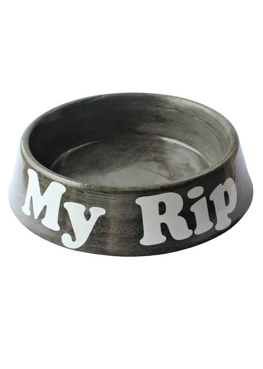 Heavy Concrete No-Spill Pet Bowl: Customizable with Vinyl Personalization