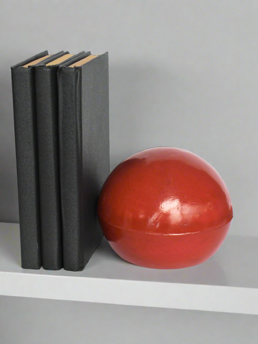 Concrete Spherical Orb Bookend, Doorstop &amp; Heavy Paperweight – Modern Minimalist Décor