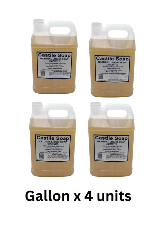 Unscented Castile Liquid Soap - 4 Gallon Bulk Size